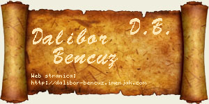 Dalibor Bencuz vizit kartica
